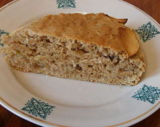 Постная шарлотка с яблоками