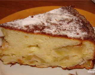 Шарлотка на йогурте с яблоками