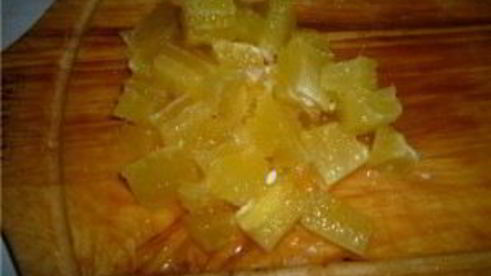 шарлотка с апельсинами и яблоками