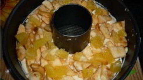 шарлотка с апельсинами и яблоками