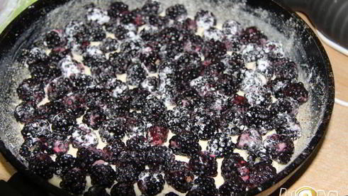 шарлотка с ежевикой