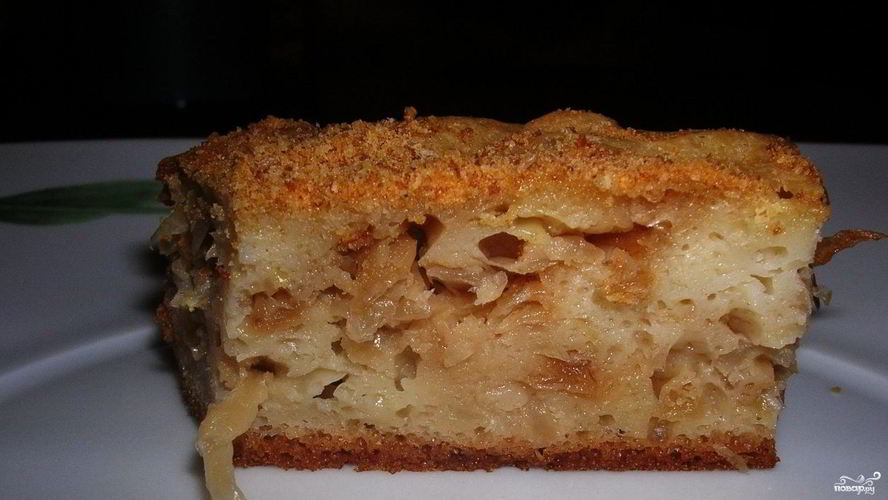 Рецепт шарлотки с капустой на кефире