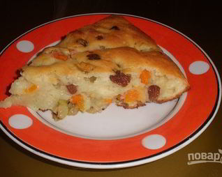 Шарлотка с тыквой и яблоками