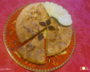 Шарлотка с яблоками и лимонами