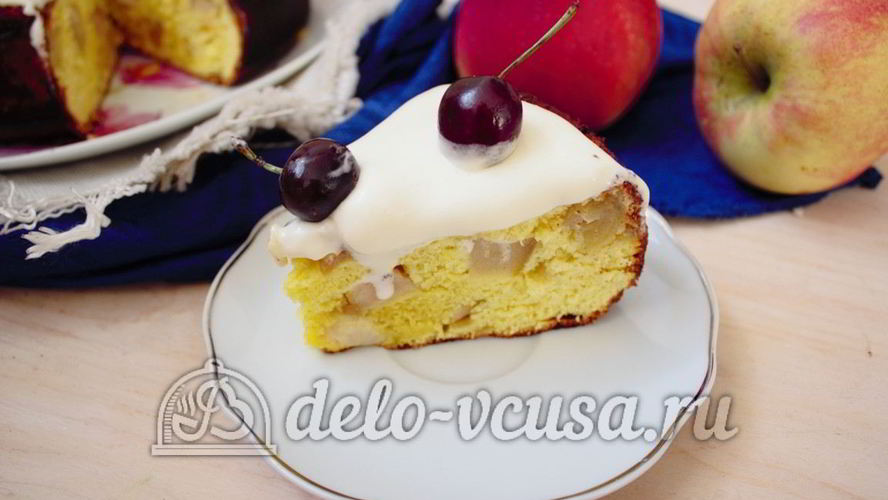 Рецепт шарлотки со взбитыми сливками