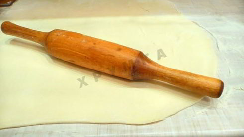 штрудель с мясом из слоеного теста