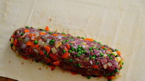 штрудель с мясом