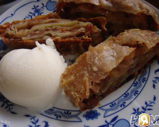 Тесто Фило и яблочный штрудель из него