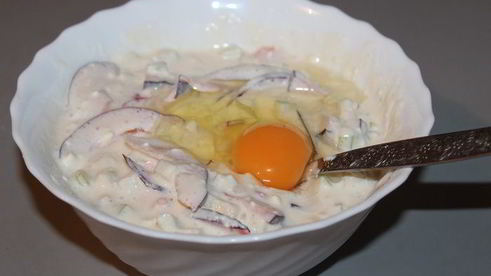 ванильный штрудель с яблоком, сливами и творогом