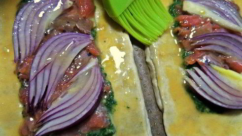 слойки с картошкой и лососем