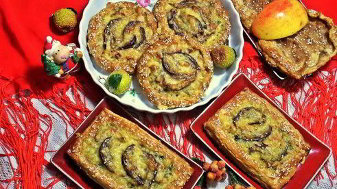 слойки с картошкой и лососем