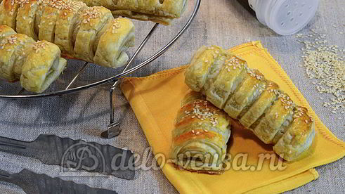 слойки с мясом