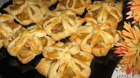 слойки с тыквой и грецким орехом