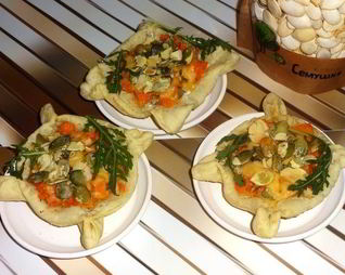 Слойки с тыквой и тыквенными семечками