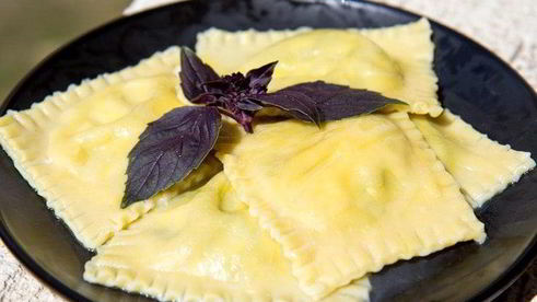 равиоли с рикоттой и шпинатом