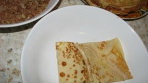 тесто для блинов с мясом