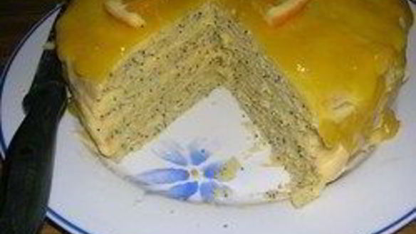 Рецепт Макового торта с апельсиновой глазурью