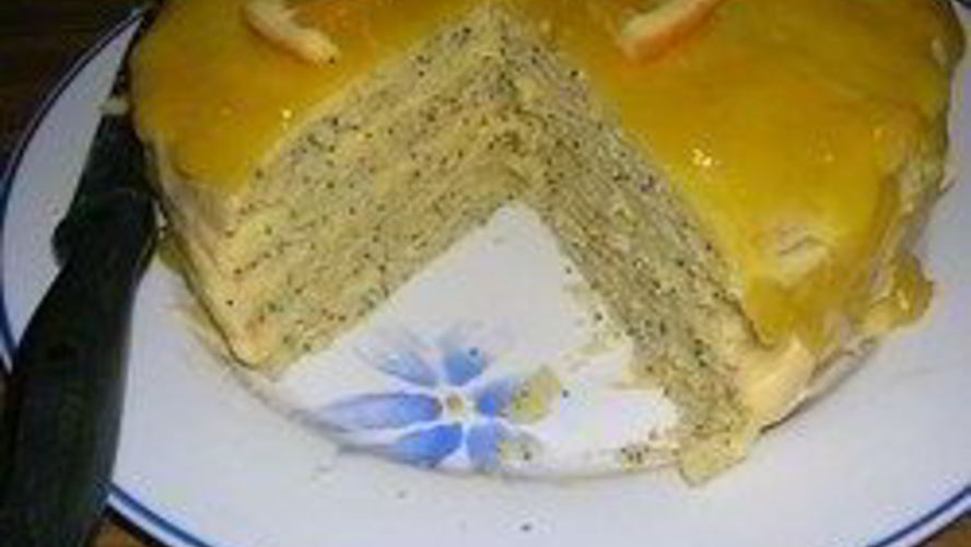 Рецепт макового торта с апельсиновой глазурью