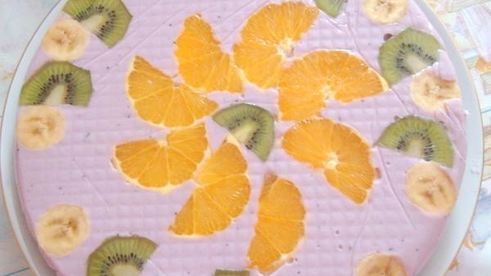 нежный заливной тортик