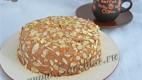 шоколадный блинный торт