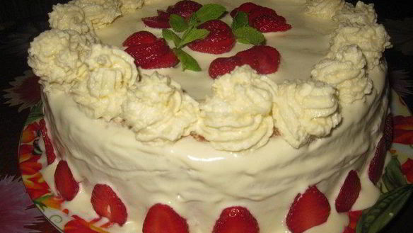 Рецепт Торта Клубничное наслаждение