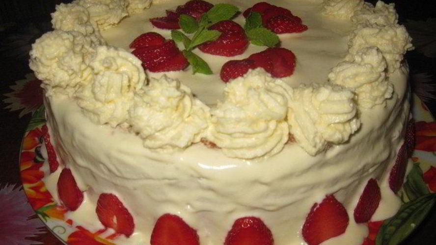 Рецепт торта клубничное наслаждение