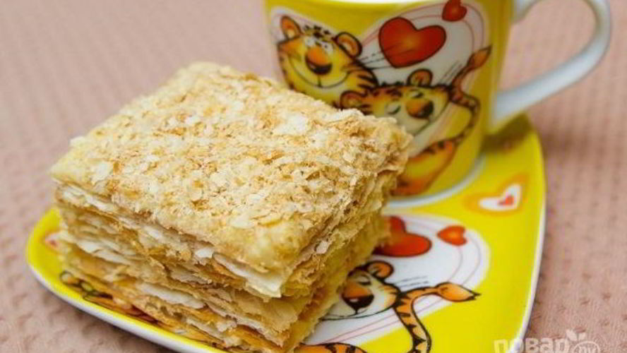 Рецепт торта с готовыми коржами наполеон