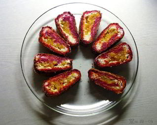 Творожно-овощной рулет