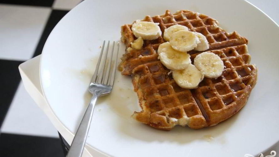 Рецепт бананова-ореховых вафли