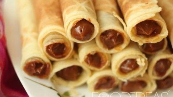 Рецепт Вафельных трубочек со сгущенкой