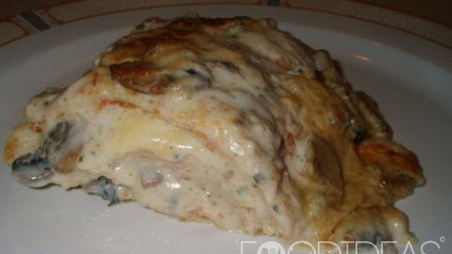 Рецепт блинной запеканки с грибами