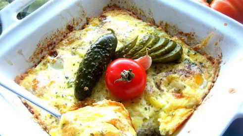 картофельная запеканка под сыром