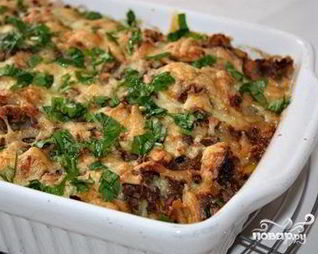 Картофельная запеканка с куриным фаршем