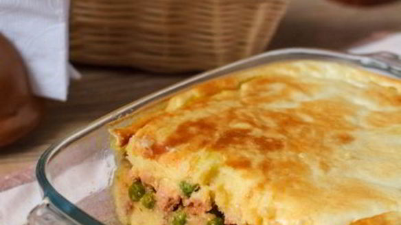Рецепт Картофельной запеканки с мясом и горошком