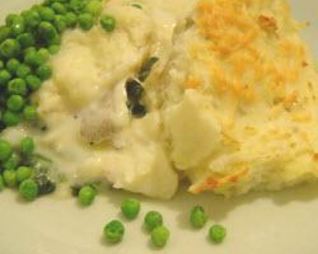 Картофельная запеканка с рыбой