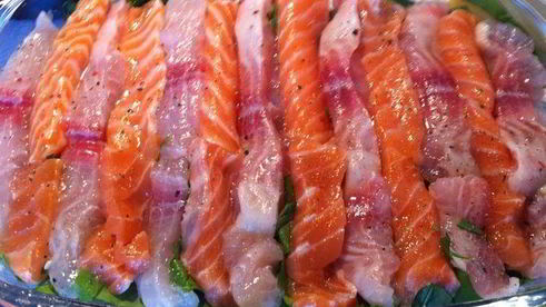 полосатая рыбная запеканка