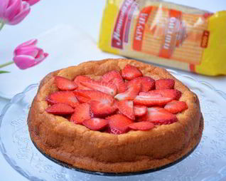 Пшенная запеканка с лаймовым сиропом