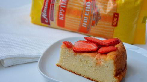 пшенная запеканка с лаймовым сиропом