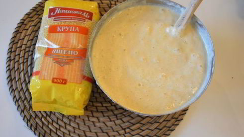 пшенная запеканка с лаймовым сиропом