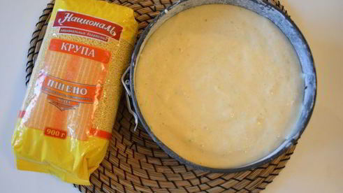 пшенная запеканка с лаймовым сиропом