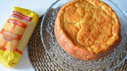 пшенная запеканка с лаймовым сиропом