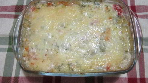 рыбная запеканка с сыром джюгас