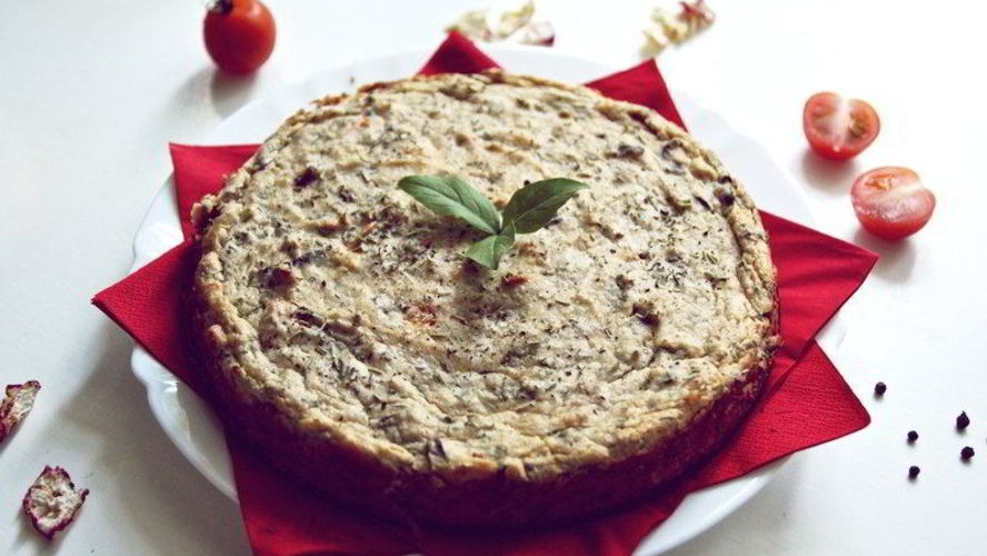 Рецепт творожной запеканки с баклажанами и помидорами черри