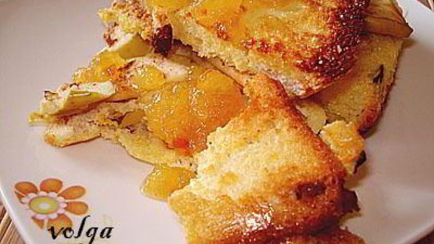 Рецепт яблочной запеканки из черствого хлеба