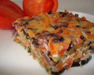 Запеканка из баклажанов