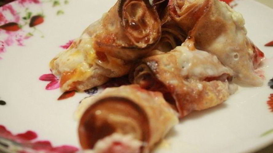 Рецепт запеканки из блинчиков с конфитюром