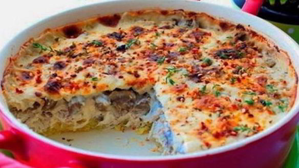 Рецепт Запеканки из шампиньонов и курицы