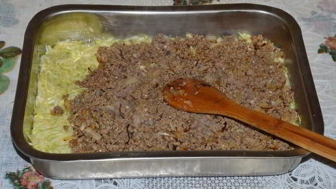 запеканка из тертых кабачков с мясным фаршем в духовке