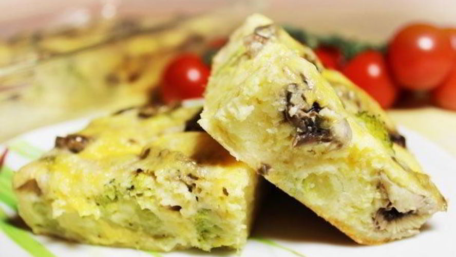 Рецепт запеканки с грибами и брокколи