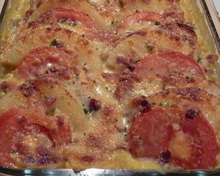 Запеканка с индейкой и ананасами по-гавайски